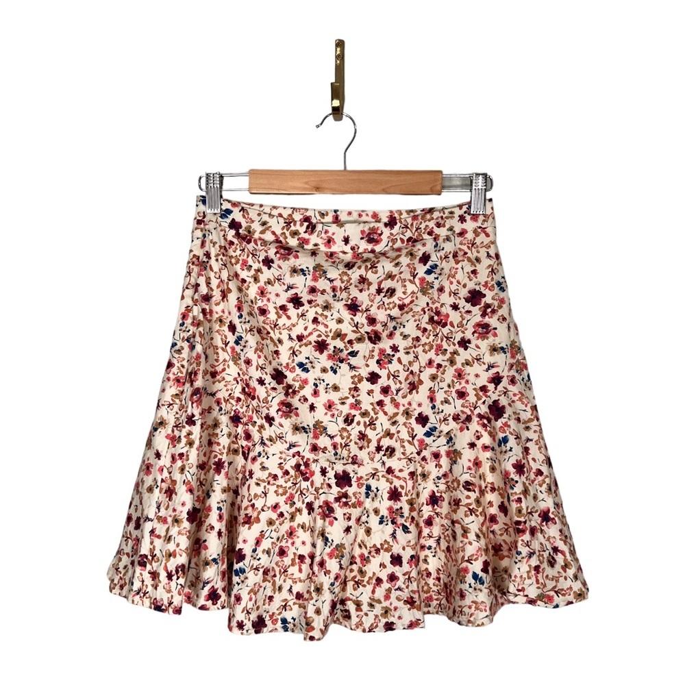 Ro & De High Waisted Floral Zip Up Skirt S - Picture 5 of 12